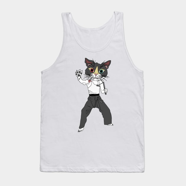 Karate Cat Tank Top by notsniwart